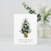 Elegant Pine Tree Christmas Company Vakantie Briefkaart (Staand voorkant)