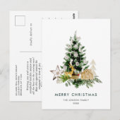 Elegant Pine Tree Christmas Company Vakantie Briefkaart (Voorkant / Achterkant)