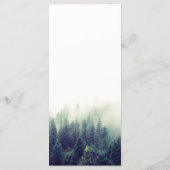 Elegant Pine Tree Forest Natuur Wedding Menu (Achterkant)