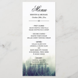 Elegant Pine Tree Forest Natuur Wedding Menu
