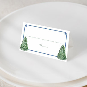 Elegant Pine Tree Greek Key Border Plaatskaartje