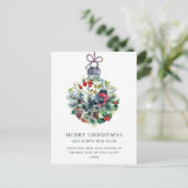 Elegant Pine Tree kerst Corporate Greening Briefkaart (Staand voorkant)