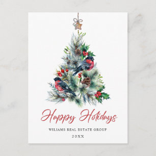 Elegant Pine Tree kerst Corporate Greening Briefkaart