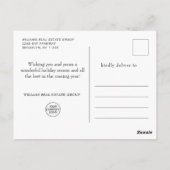 Elegant Pine Tree kerst Corporate Greening Briefkaart (Achterkant)