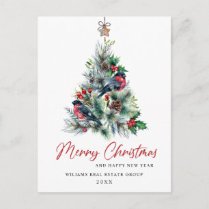 Elegant Pine Tree kerst Corporate Greening Briefkaart