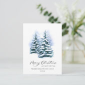 Elegant Pine Tree kerst Corporate Greening Briefkaart (Staand voorkant)