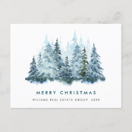 Elegant Pine Tree kerst Corporate Greening Briefkaart