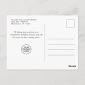 Elegant Pine Tree kerst Corporate Greening Briefkaart (Achterkant)