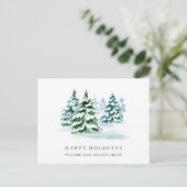 Elegant Pine Tree kerst Corporate Greening Briefkaart (Staand voorkant)