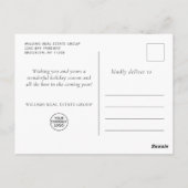 Elegant Pine Tree kerst Corporate Greening Briefkaart (Achterkant)