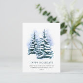 Elegant Pine Tree kerst Corporate Greening Briefkaart (Staand voorkant)