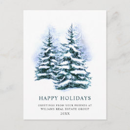 Elegant Pine Tree kerst Corporate Greening Briefkaart
