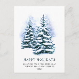 Elegant Pine Tree kerst Corporate Greening Briefkaart
