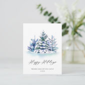 Elegant Pine Tree kerst Corporate Greening Briefkaart (Staand voorkant)