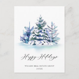 Elegant Pine Tree kerst Corporate Greening Briefkaart