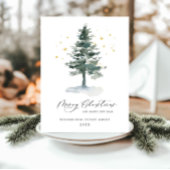 Elegant Pine Tree kerst Corporate Greening Briefkaart