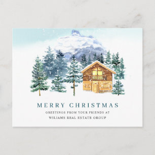 Elegant Pine Tree kerst Corporate Greening Briefkaart