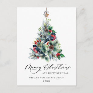 Elegant Pine Tree kerst Corporate Greening Briefkaart