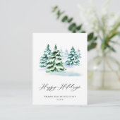 Elegant Pine Tree kerst Corporate Greening Briefkaart (Staand voorkant)