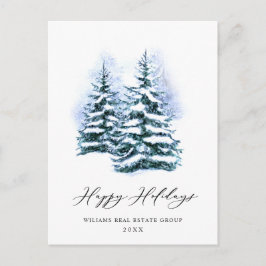 Elegant Pine Tree kerst Corporate Greening Briefkaart