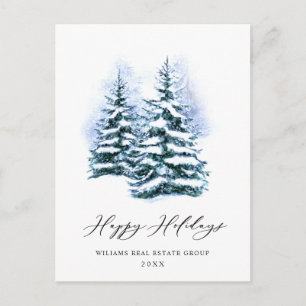 Elegant Pine Tree kerst Corporate Greening Briefkaart