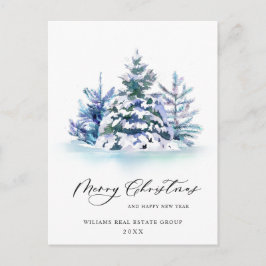 Elegant Pine Tree kerst Corporate Greening Briefkaart