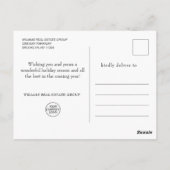 Elegant Pine Tree kerst Corporate Greening Briefkaart (Achterkant)