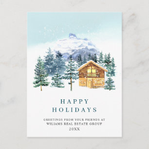 Elegant Pine Tree kerst Corporate Greening Briefkaart