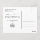 Elegant Pine Tree kerst Corporate Greening Briefkaart (Achterkant)