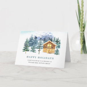 Elegant Pine Tree kerst Corporate Greening Feestdagen Kaart