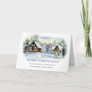 Elegant Pine Tree kerst Corporate Greening Feestdagen Kaart