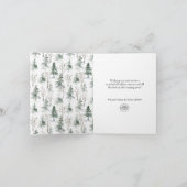 Elegant Pine Tree kerst Corporate Greening Feestdagen Kaart (Binnen)