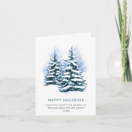 Elegant Pine Tree kerst Corporate Greening Feestdagen Kaart