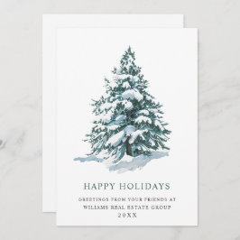 Elegant Pine Tree kerst Corporate Greening Feestdagenkaart