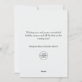 Elegant Pine Tree kerst Corporate Greening Feestdagenkaart (Achterkant)