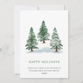 Elegant Pine Tree kerst Corporate Greening Feestdagenkaart