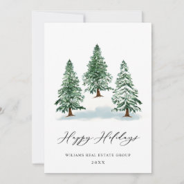 Elegant Pine Tree kerst Corporate Greening Feestdagenkaart