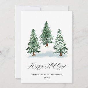 Elegant Pine Tree kerst Corporate Greening Feestdagenkaart