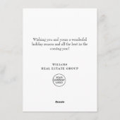 Elegant Pine Tree kerst Corporate Greening Feestdagenkaart (Achterkant)