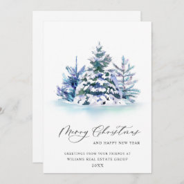 Elegant Pine Tree kerst Corporate Greening Feestdagenkaart