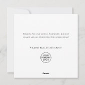 Elegant Pine Tree kerst Corporate Greening Feestdagenkaart (Achterkant)