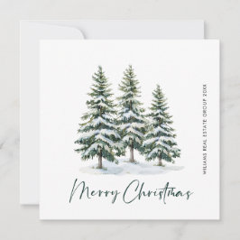 Elegant Pine Tree kerst Corporate Greening Feestdagenkaart