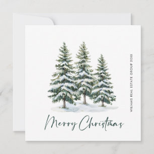 Elegant Pine Tree kerst Corporate Greening Feestdagenkaart