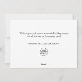 Elegant Pine Tree kerst Corporate Greening Feestdagenkaart (Achterkant)