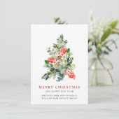 Elegant Pine Tree kerst Corporate Greening Feestdagenkaart (Staand voorkant)