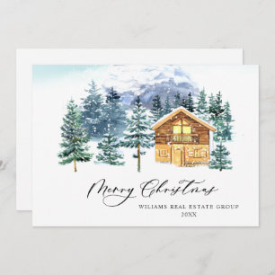 Elegant Pine Tree kerst Corporate Greening Feestdagenkaart