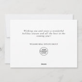 Elegant Pine Tree kerst Corporate Greening Feestdagenkaart (Achterkant)