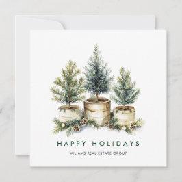 Elegant Pine Tree kerst Corporate Greening Feestdagenkaart