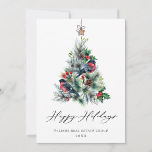 Elegant Pine Tree kerst Corporate Greening Feestdagenkaart