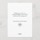 Elegant Pine Tree kerst Corporate Greening Feestdagenkaart (Achterkant)